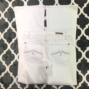 White texture jeans